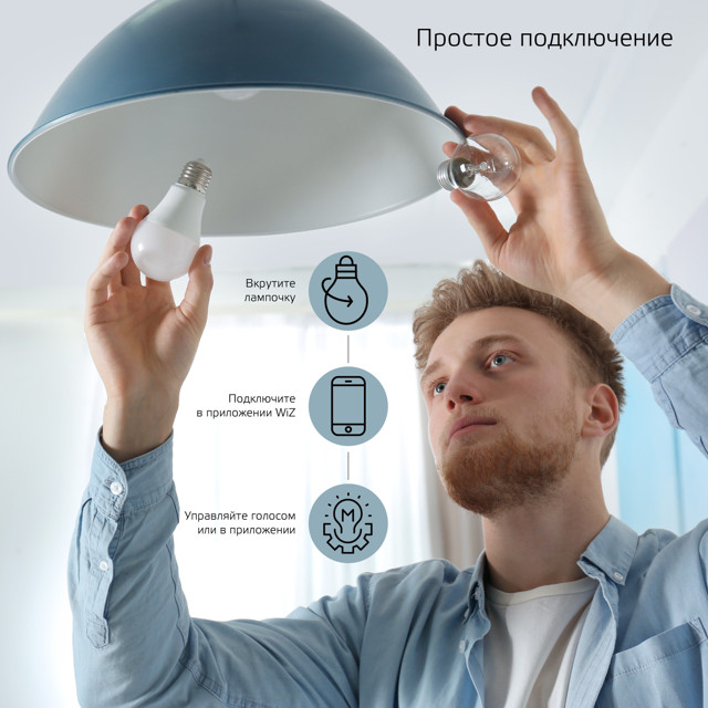 лампа GAUSS Smart Home 5Вт Е14 LED 470Лм 2700/6500К С37 свеча диммиров