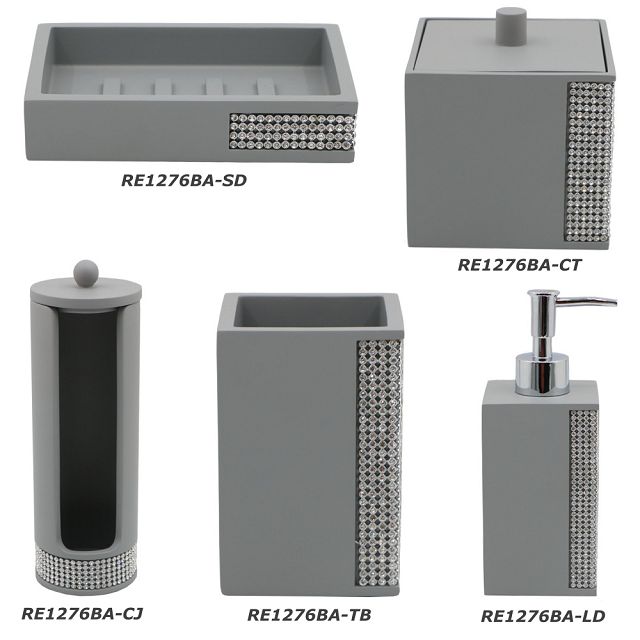 контейнер для аксессуаров VITARTA Grey glitter полирезин серый