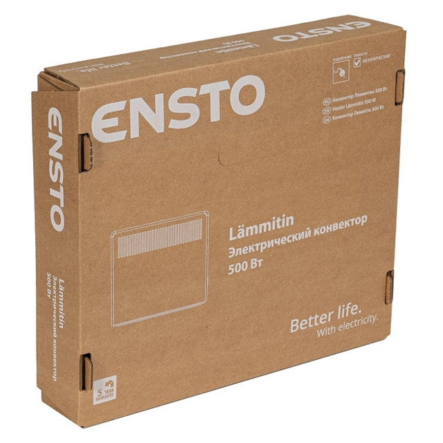 конвектор ENSTO Lammitin EPHLM05PR 500Вт 389x451х85мм наст/нап