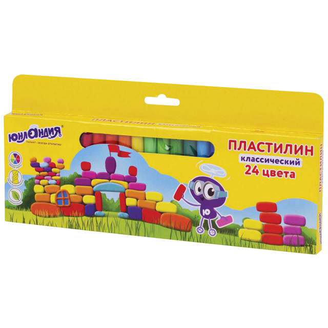 пластилин ЮНЛАНДИЯ Юнландик-архитектор 24цв 480г