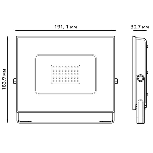 прожектор Gauss Elementary 70Вт LED 7200Лм 6500К 265В IP65  черный