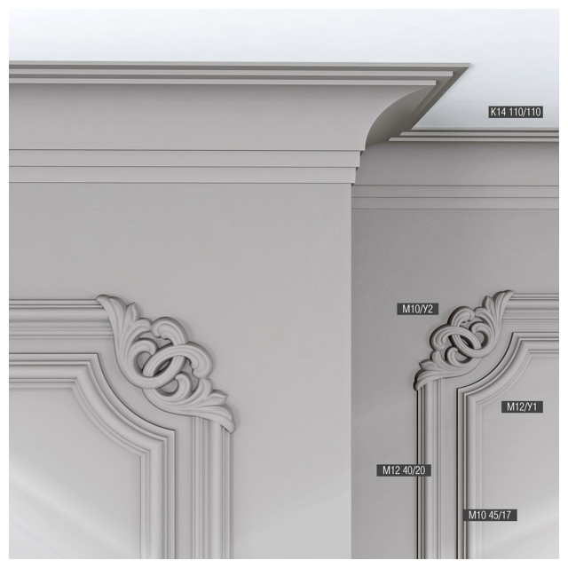 плинтус потолочный BELLO-DECO К 14 110х110х2000мм полимер(xps) белый, арт. 00-00104360