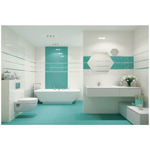 плитка настенная AZORI Vela tiffani 20,1х50,5 бирюзовый
