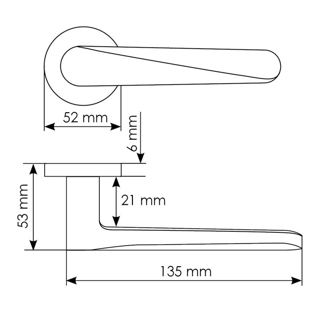 ручка дверная MORELLI MH-58-R6 BL черный