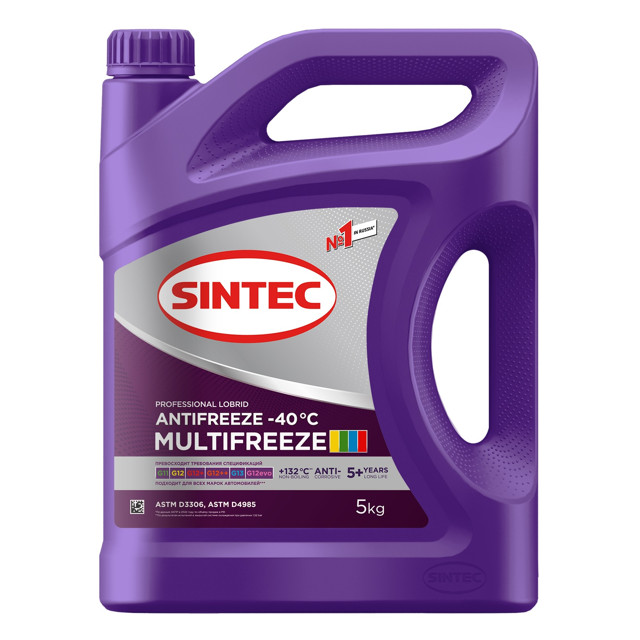 антифриз SINTEC Antifreeze Multifreeze G12 -40C 5кг