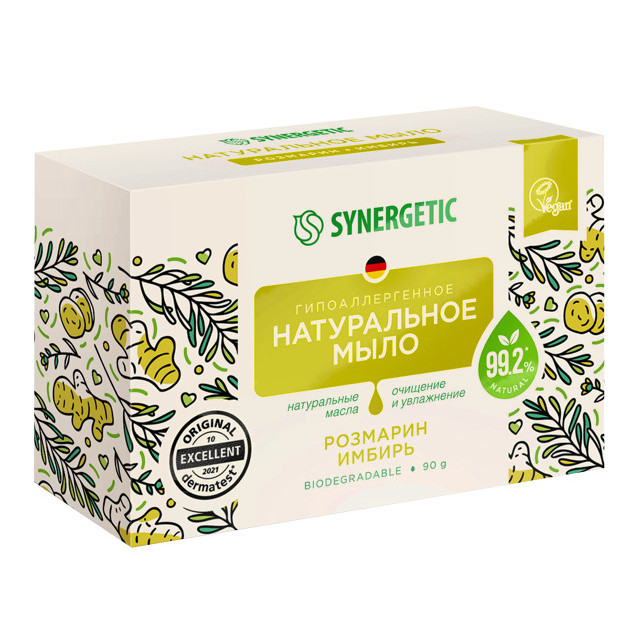 мыло SYNERGETIC Розмарин и Имбирь 90г
