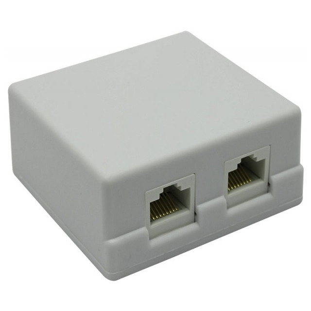 розетка компьютерная DORI на 2 входа (8P8C RJ45 Кат. 5е)