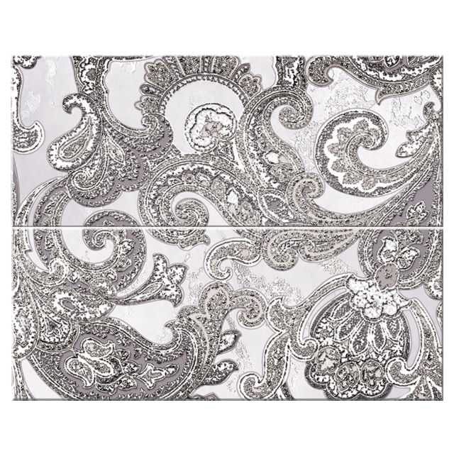 панно настенное 40,2х50,5 SFUMATO GREY Paisley (из 2 пл) узор