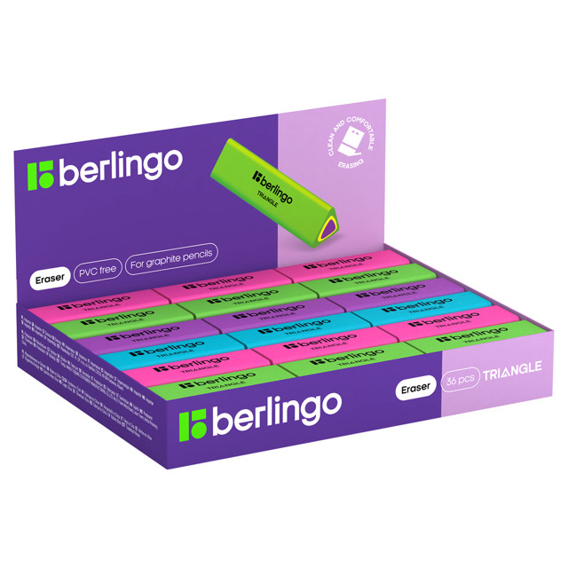 ластик Berlingo Triangle 44х15х15мм термопластичная резина