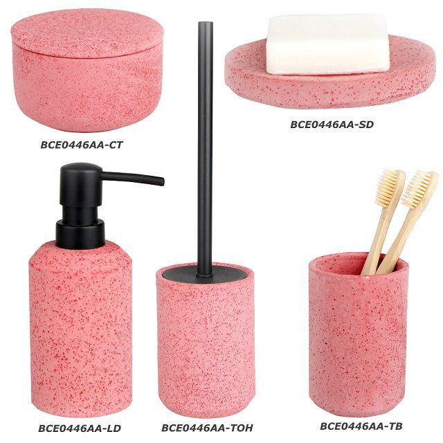 гарнитур для туалета VITARTA Pink керамика розовый