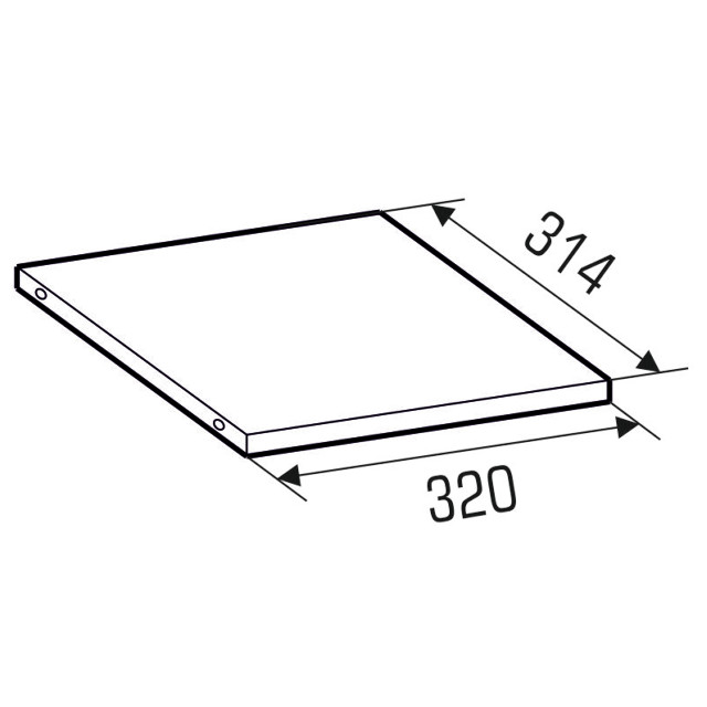 полка для стеллажа МИКСИТ 314х320x16мм белый ЛДСП