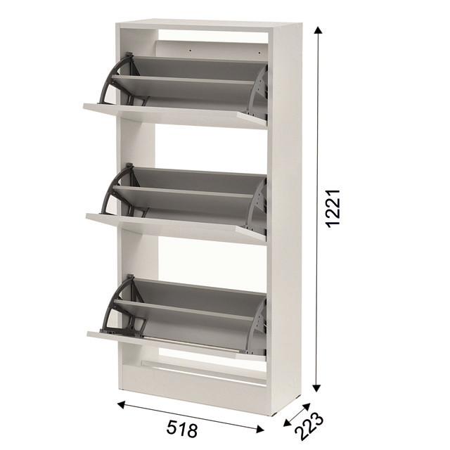 обувница Лаком-3 518х1221х223мм белый