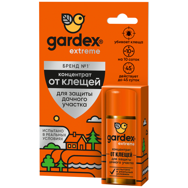 концентрат GARDEX Extreme для защиты дачного участка от клещей 50мл