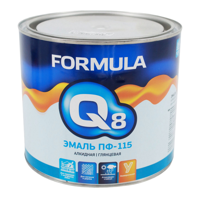 эмаль ПФ-115 Formula Q8 коричневая 1,9кг, арт.ЭК000127402