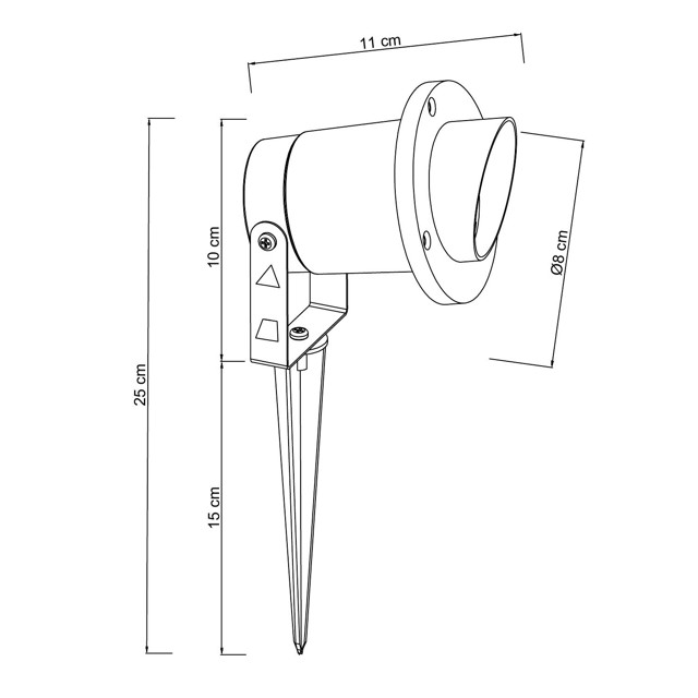 светильник ландшафтный грунтовый ARTE LAMP Elsie GU10 35Вт IP65 металл черный