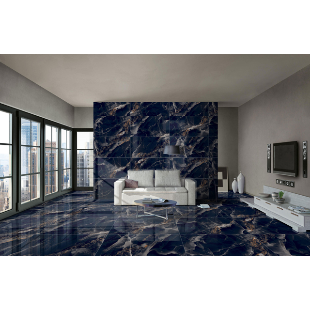 керамогранит GLOBAL TILE Paradise 60х120 черный суперполировка