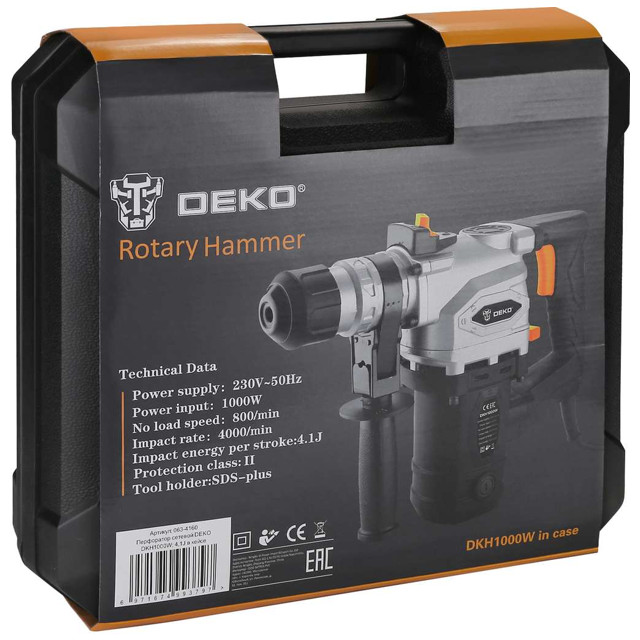 перфоратор DEKO DKH1000W, 4,1Дж