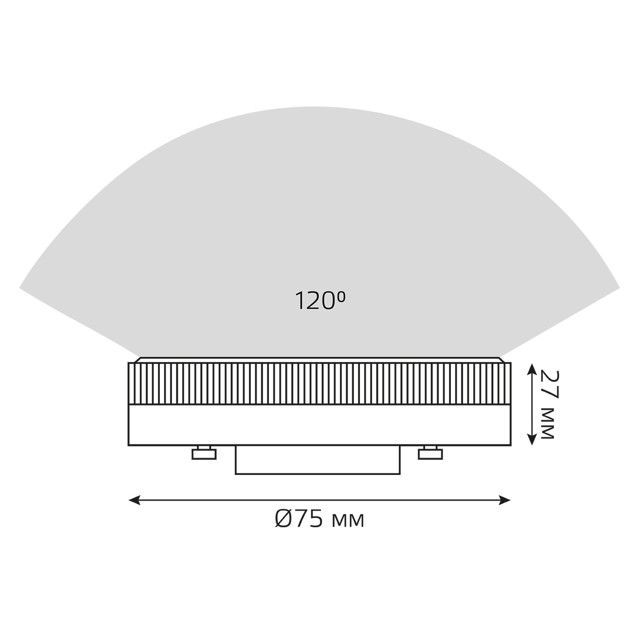 лампа GAUSS GX53 8Вт LED 660Лм 3000K диммируемая