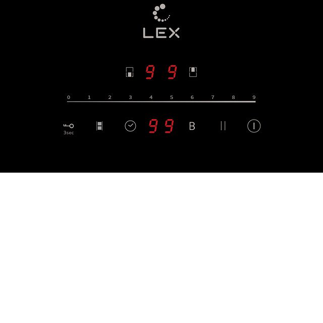 поверхность индукционная LEX EVI 321 A BL 28,8 см 2конфорки