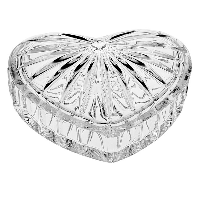шкатулка Сердце 11х10х3,6см хрусталь