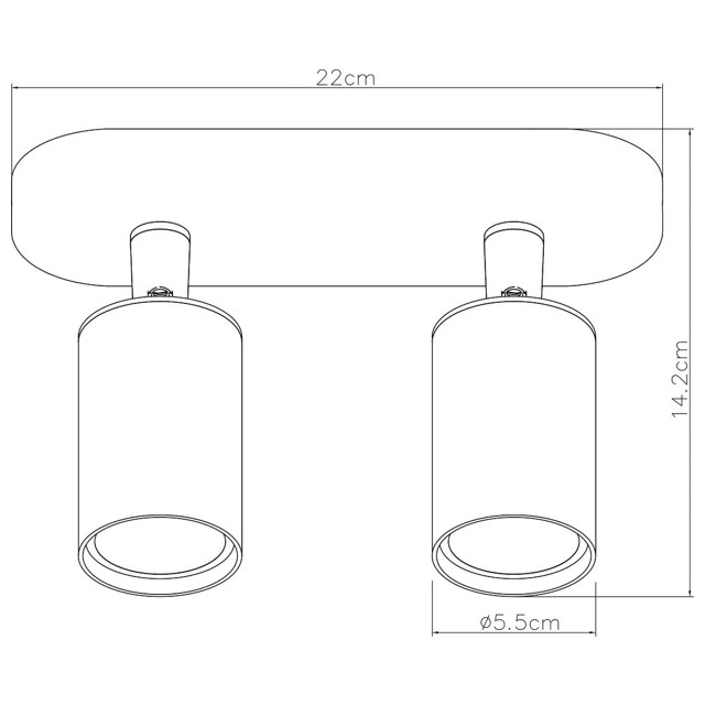 спот ARTE LAMP Aquarius GU10 2х35Вт металл черный