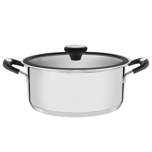 кастрюля TRAMONTINA Solar Silicone 2,85л 20см нерж.сталь с крышкой
