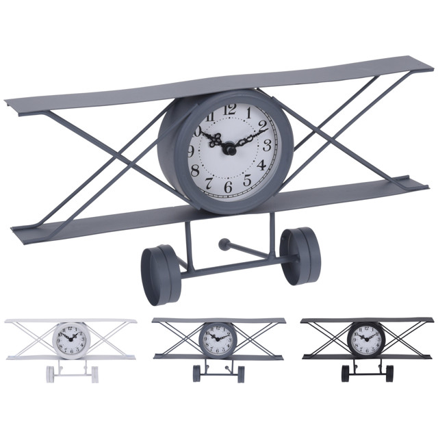 часы настольные KOOPMAN САМОЛЕТ 150x300x80мм в ассортименте металл