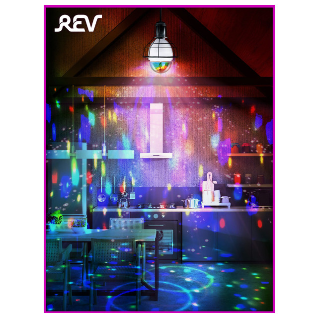 лампа ночник светодиодная REV DISCO RGB 3Вт E27 груша