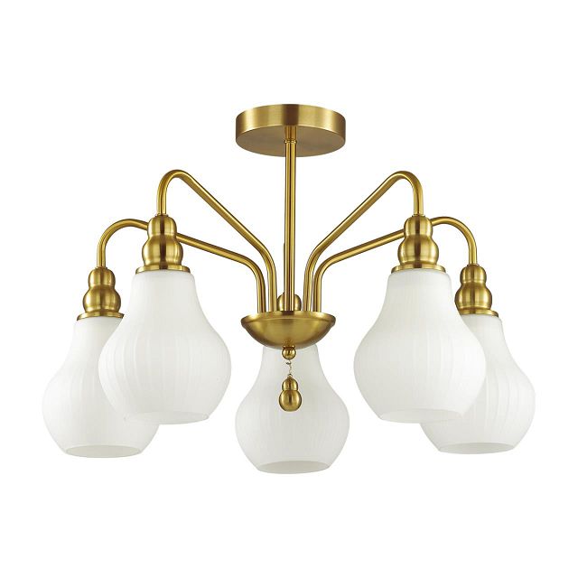 люстра Lumion Moderni 5 х E14 х 60 Вт, латунь