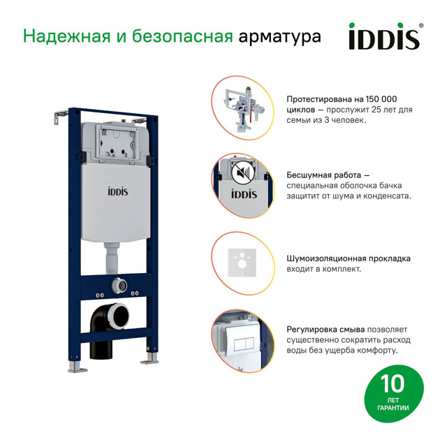 система монтажная IDDIS Profix 50см синяя для подвесного унитаза