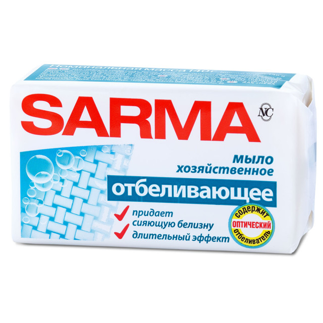 мыло хозяйственное SARMA Отбеливающее 140г