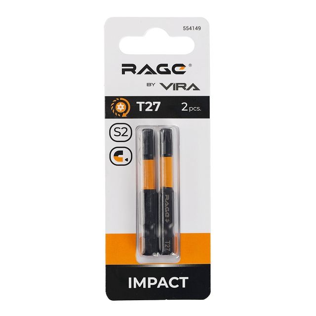 бита RAGE by VIRA TORX T27 50мм 2шт