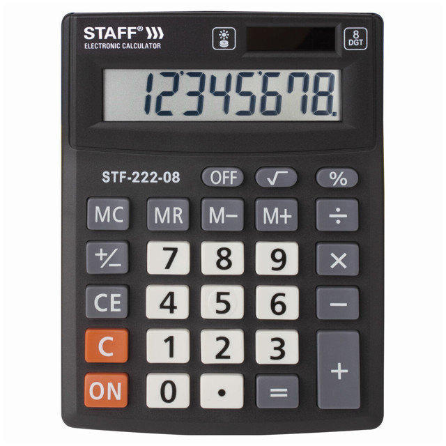 калькулятор настольный STAFF STF-222 Plus 8-разрядный