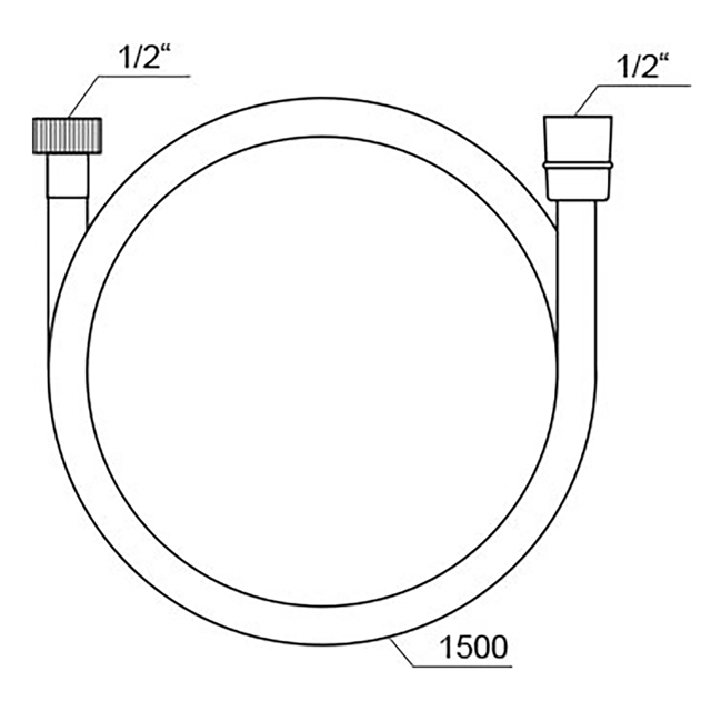 шланг душевой RAVAK SatinFlex 150см черный матовый