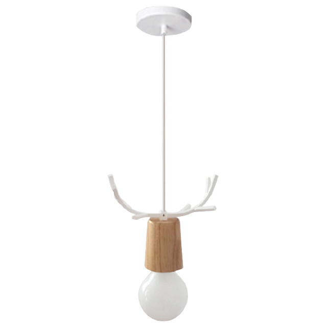 светильник подвесной LAMPLANDIA Antler white 1х40Вт Е27 металл белый