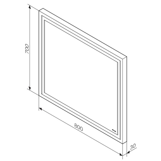 зеркало для ванной AM.PM Gem 80x70см сенсор