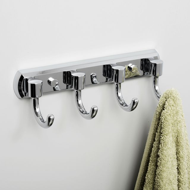 планка настенная с 4-мя крючками WASSERKRAFT Oder K-3074 хром