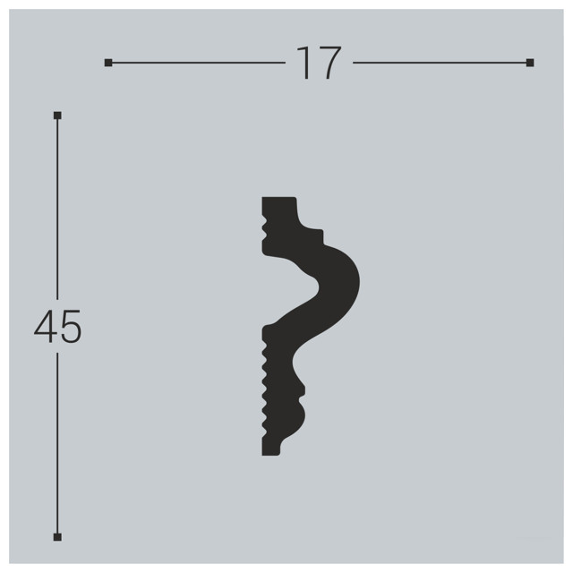 молдинг BELLO-DECO М10 45х17х2000мм полимер(xps) белый, арт. 00-00106415