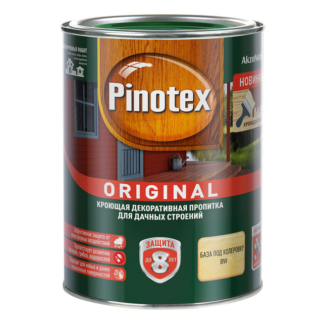 средство деревозащитное PINOTEX Original 0,9л база BW, арт.5279187