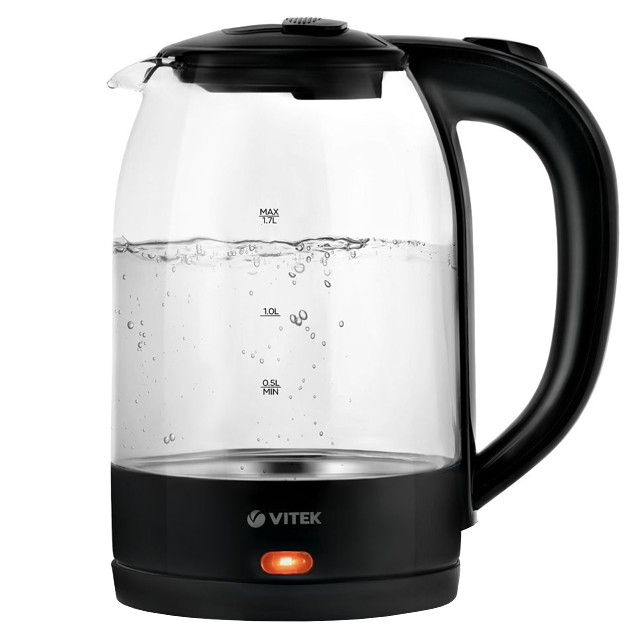 чайник VITEK VT-7092 2200Вт 1,7л стекло черный