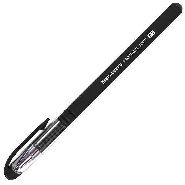 ручка гелевая BRAUBERG Profi-Gel Soft 0,4мм черный