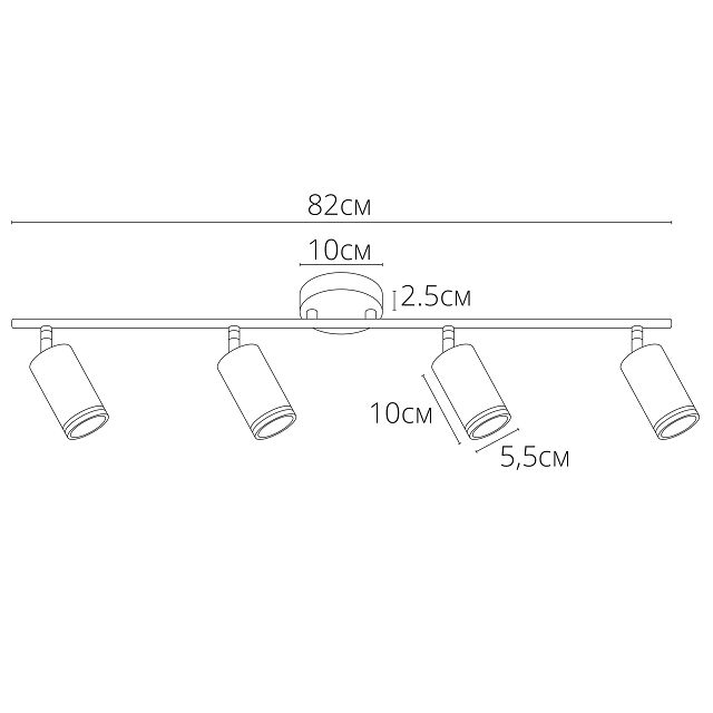 спот ARTE LAMP Imai GU10 4х15Вт металл белый