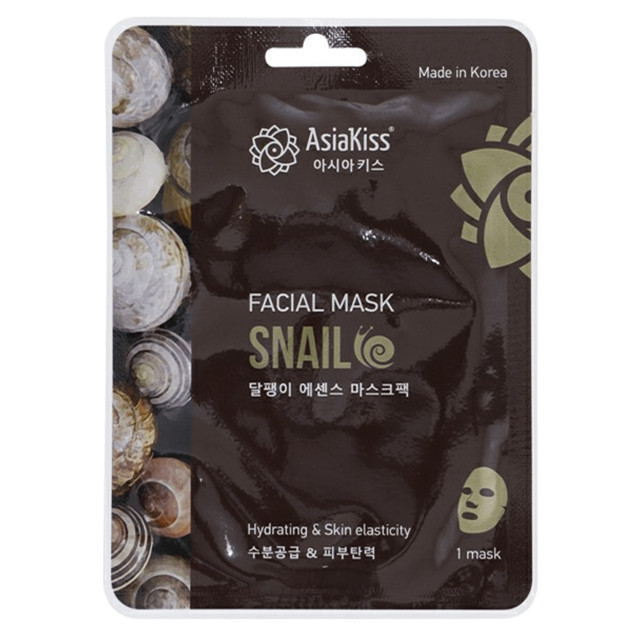маска для лица ASIAKISS Snail essence  с экстрактом слизи утилки 25мл