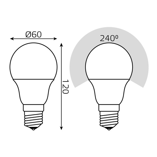 лампа Gauss 10Вт E27 930Лм LED 2700/4100К груша