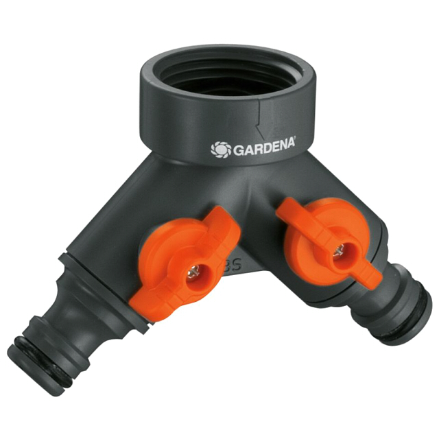 распределитель 2х-канальный GARDENA 3/4" пластик