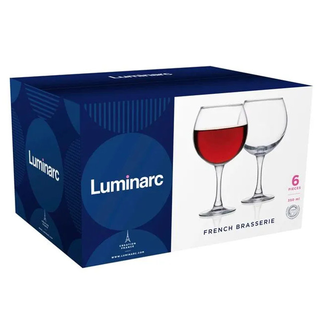 набор бокалов LUMINARC French Brasserie 6шт 250мл вино стек