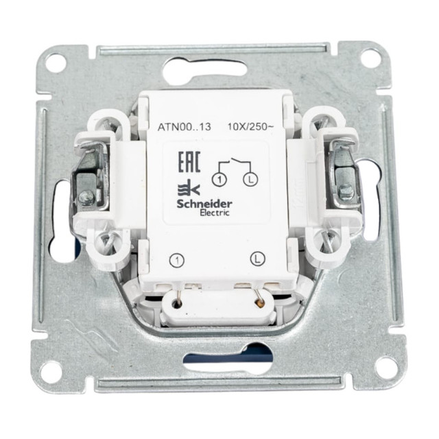 выключатель 1-клавишный SCHNEIDER ELECTRIC Atlas Design с/и аквамарин