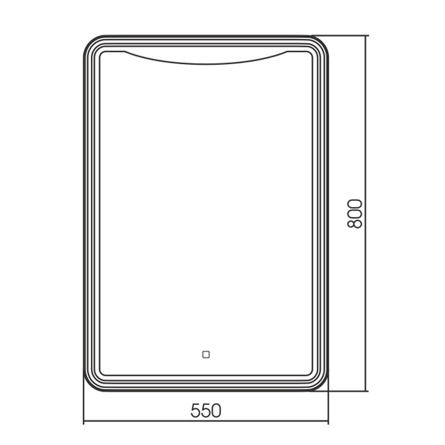 зеркало для ванной SILVER MIRRORS Мали 55х80см сенсор диммер