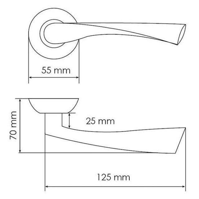 ручка дверная MORELLI MH-01 BL черный