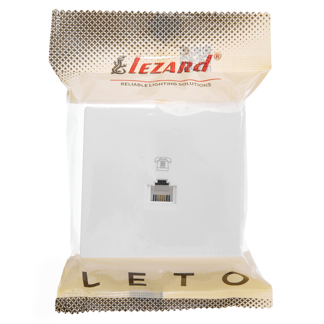 розетка телефонная евро LEZARD Leto белый